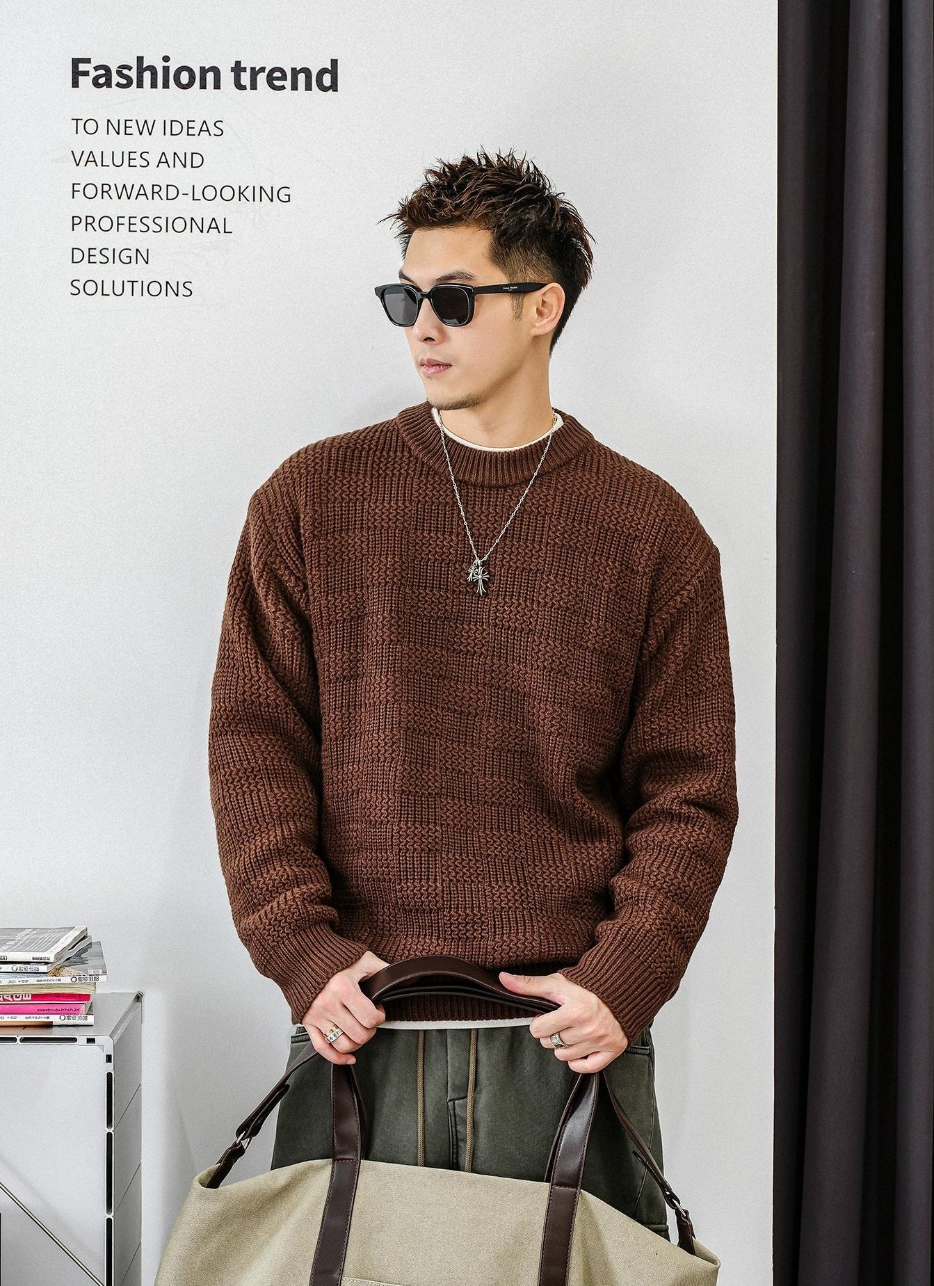 Heavyweight Twist Floral Pullover