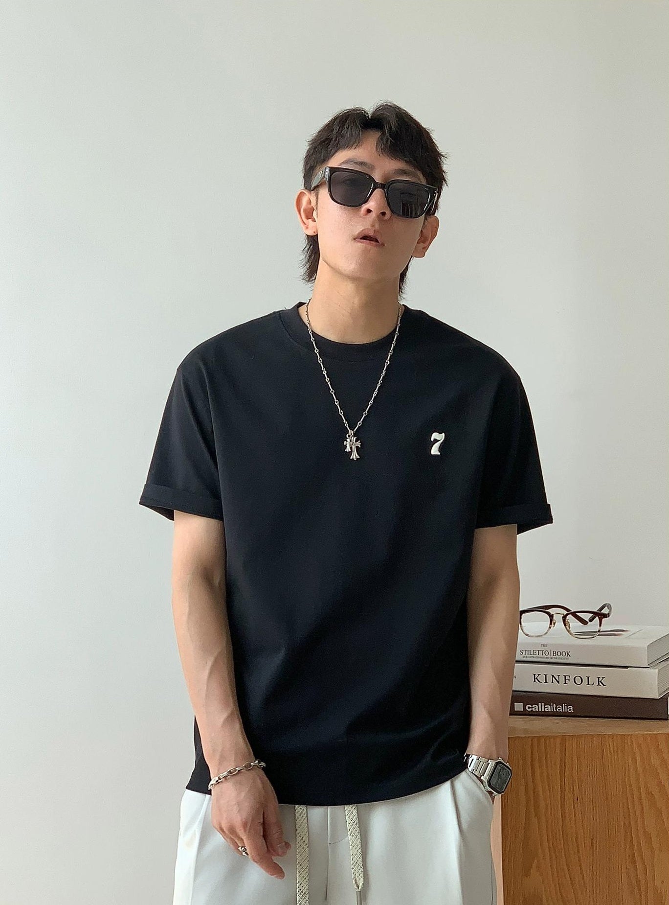 220g Number Logo Casual Tee
