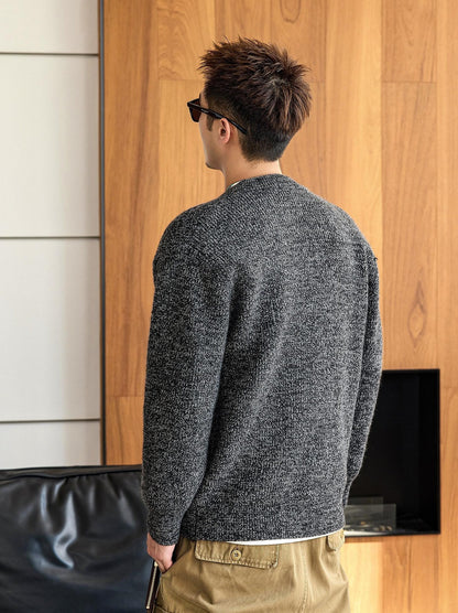 Black knit cardigan jacket