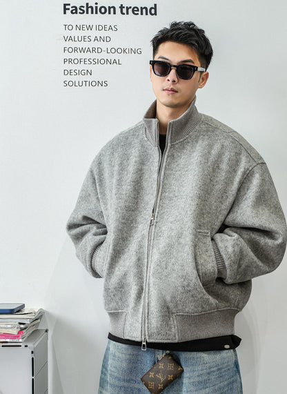 ツイードジップアップジャケット