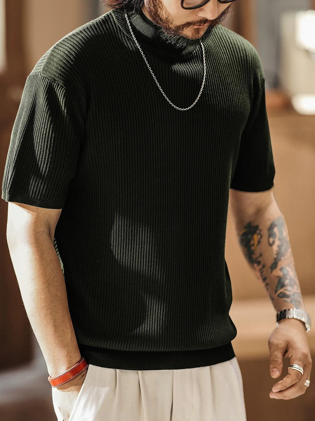 ハーフハイネックニットＴシャツ