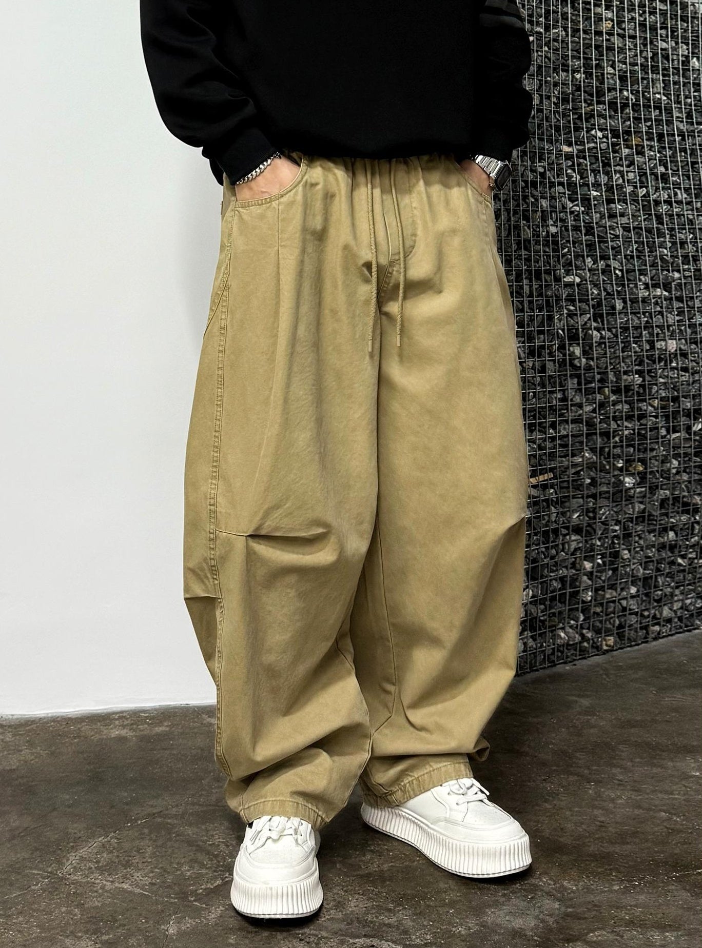 コージープリーツハーレムパンツ