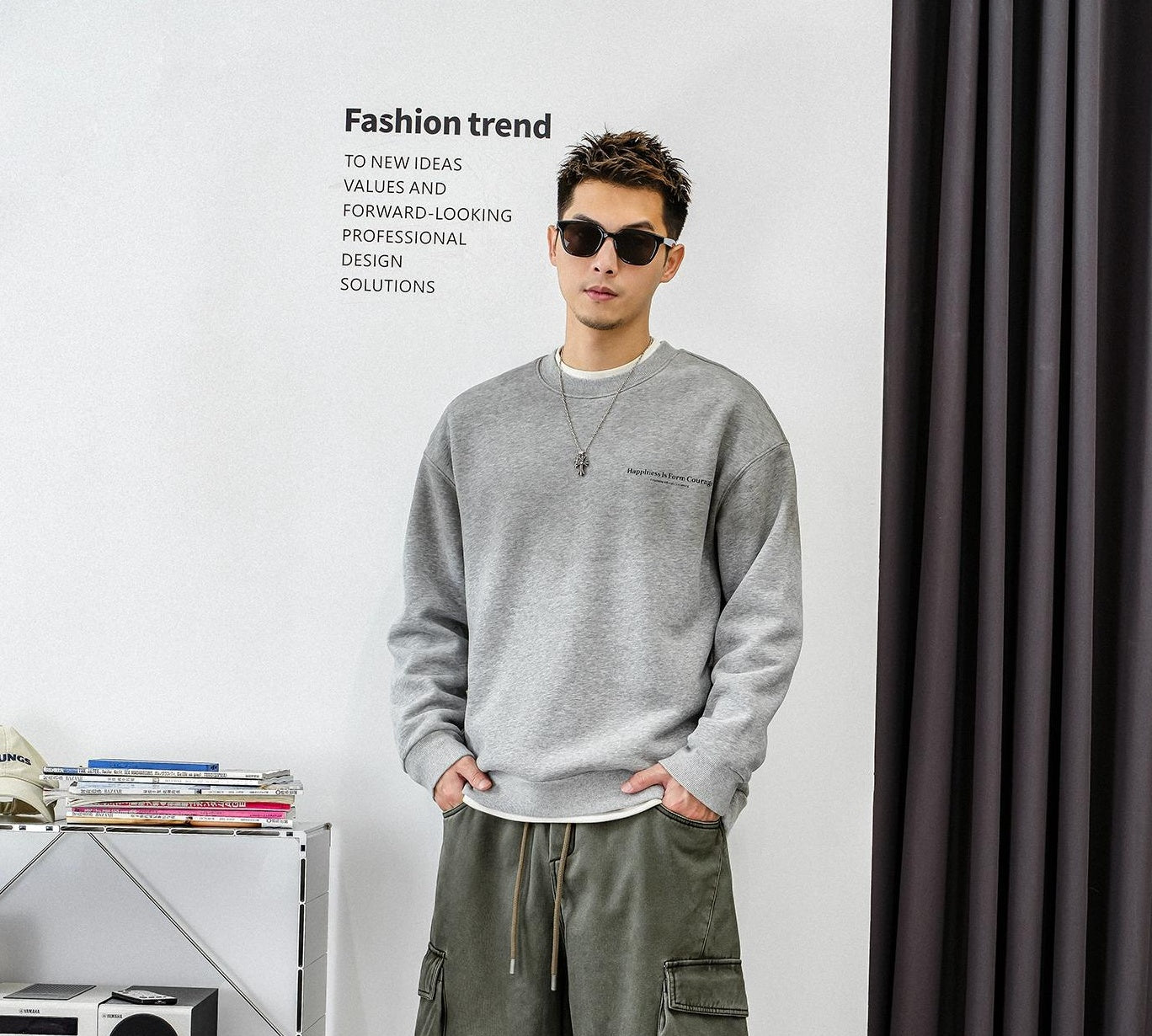 Fleece-lined casual shirt