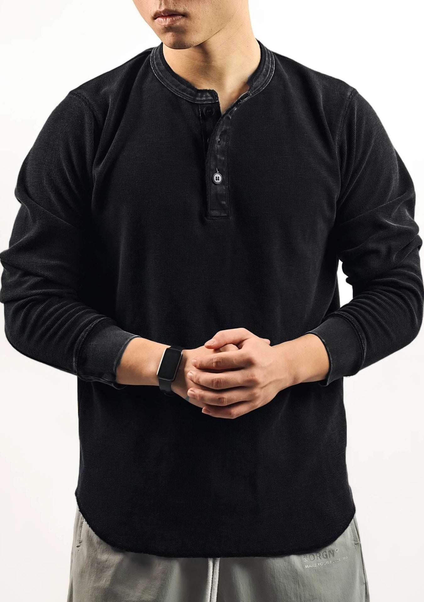 レトロ ワッフルニット ロングスリーブ Tシャツ