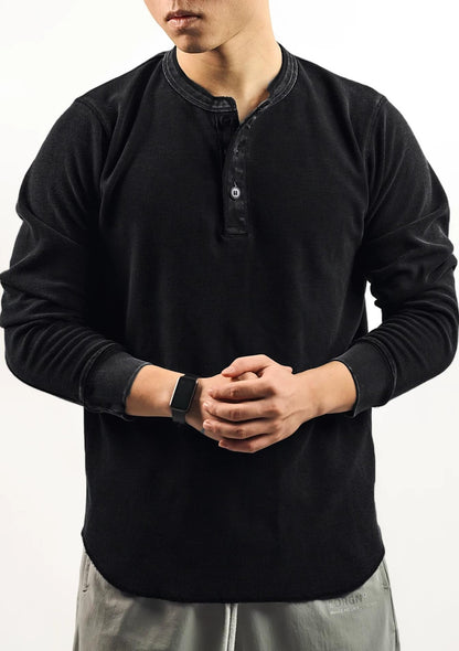 レトロ ワッフルニット ロングスリーブ Tシャツ