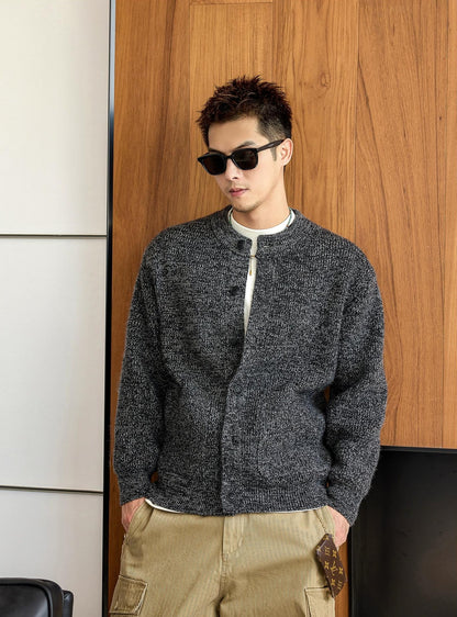 Black knit cardigan jacket