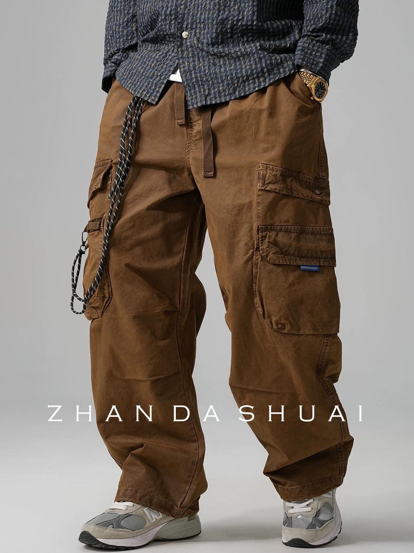 Wide-Leg Work Pants