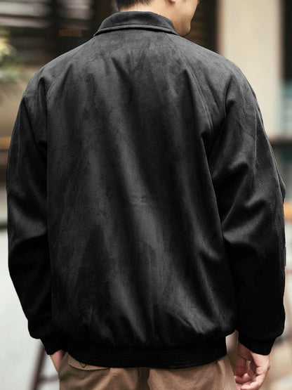 レトロスエードベースボールジャケット