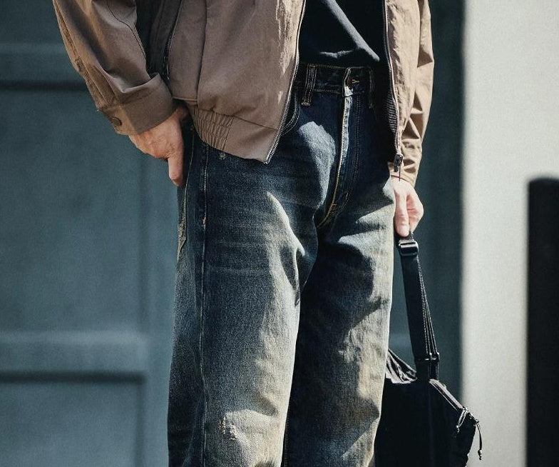 レトロブルーストレートジーンズ