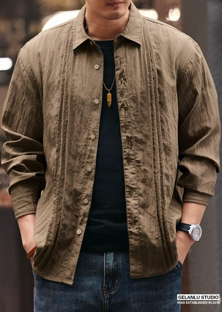 刺繍カジュアルシャツ