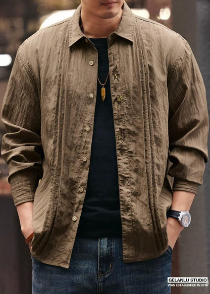 刺繍カジュアルシャツ