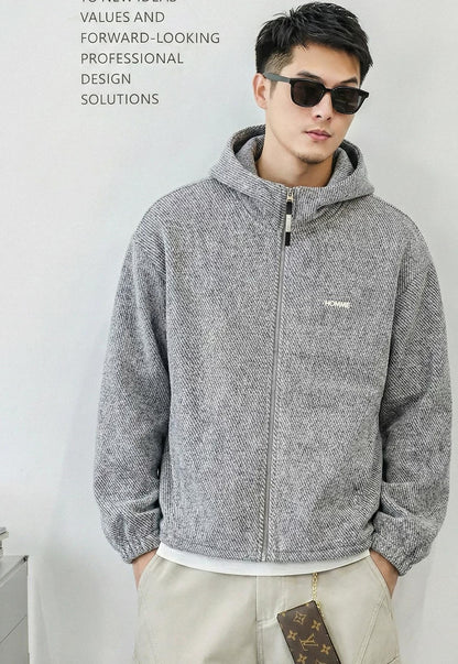 コージー フーデッド カーディガン ジャケット