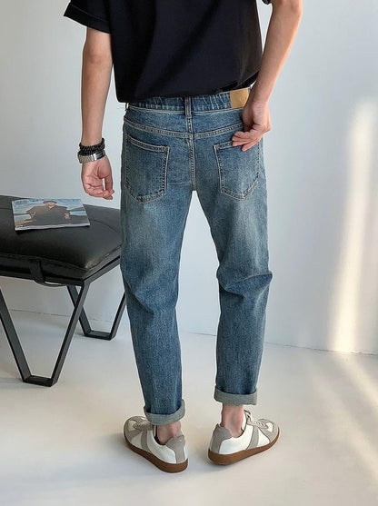 Lang Blue Washed Jeans