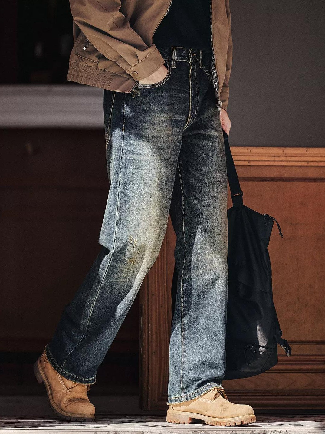 レトロブルーストレートジーンズ