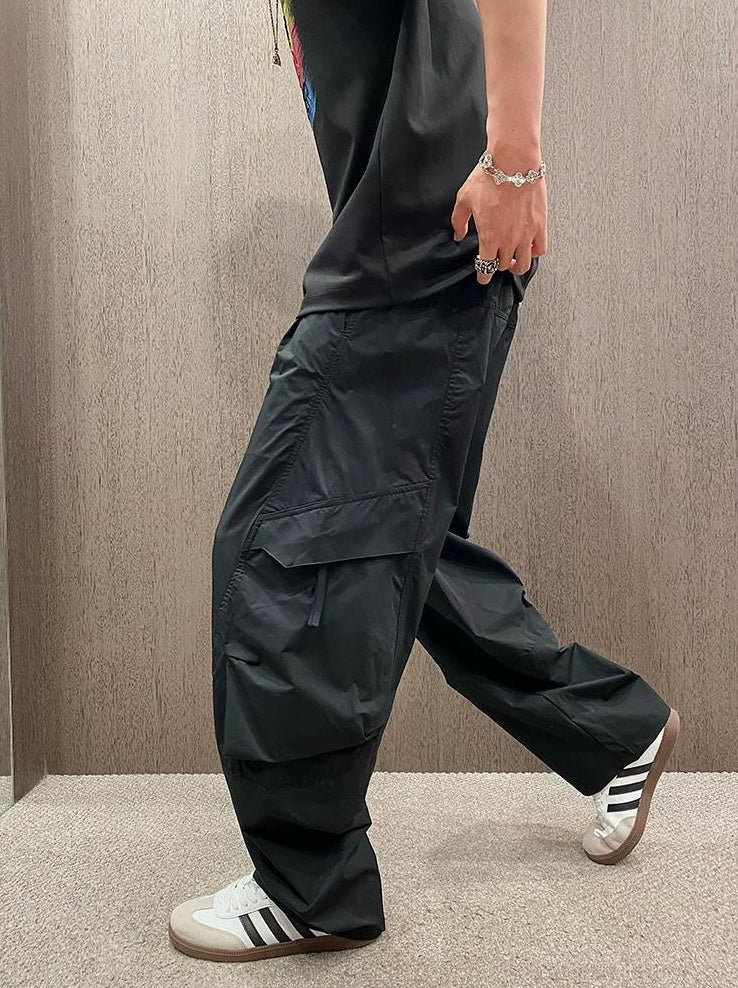 ブラックワークパンツ ゴムウエスト 新色登場！【褒められパンツ／洗える】ウエストゴムタック