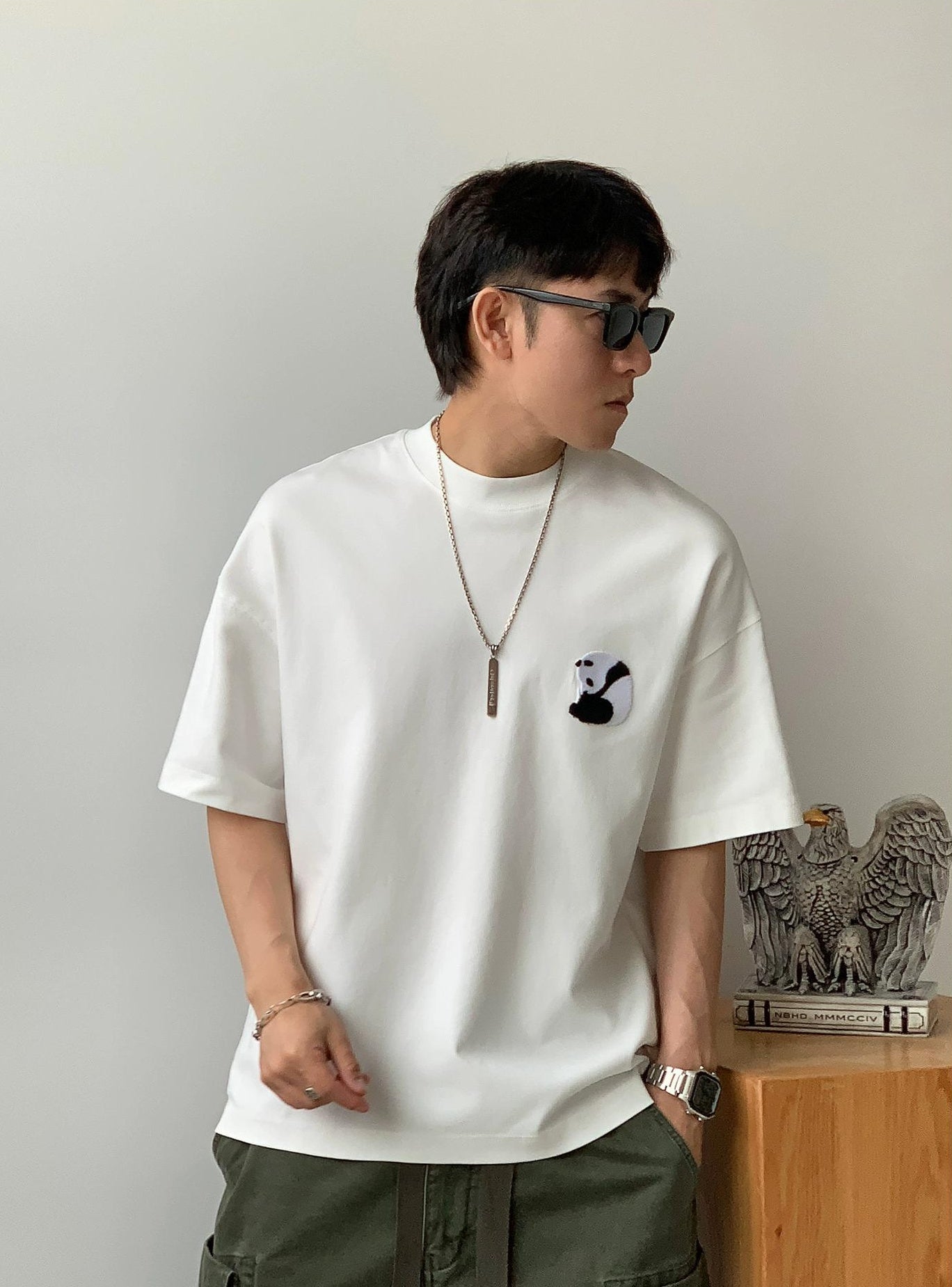Panda Embroidered Tee