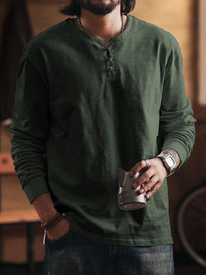 レトロカジュアルロングスリーブTシャツ