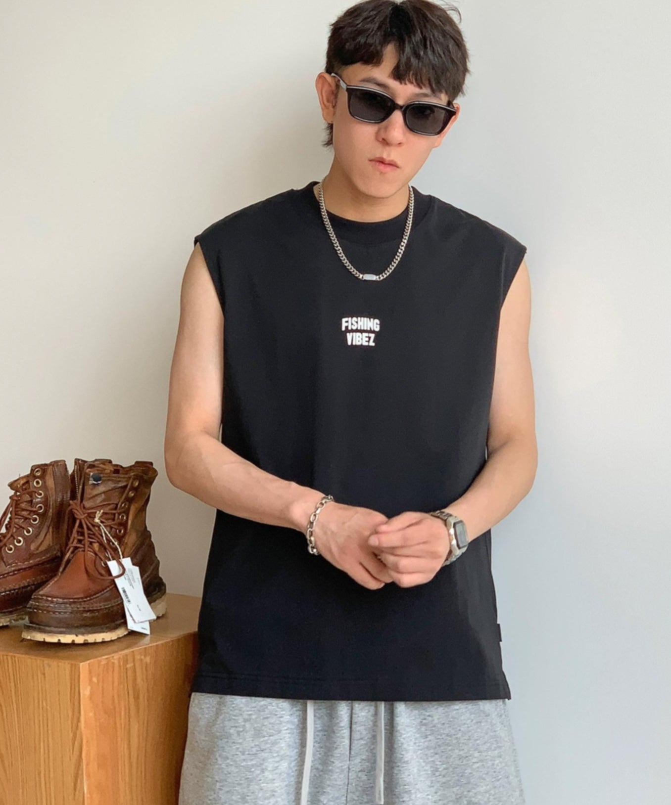Breathable Cotton Sleeveless Tee