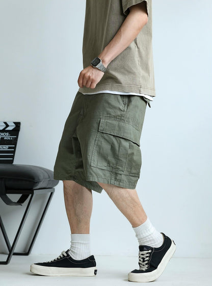 Multi-Pocket Casual Shorts