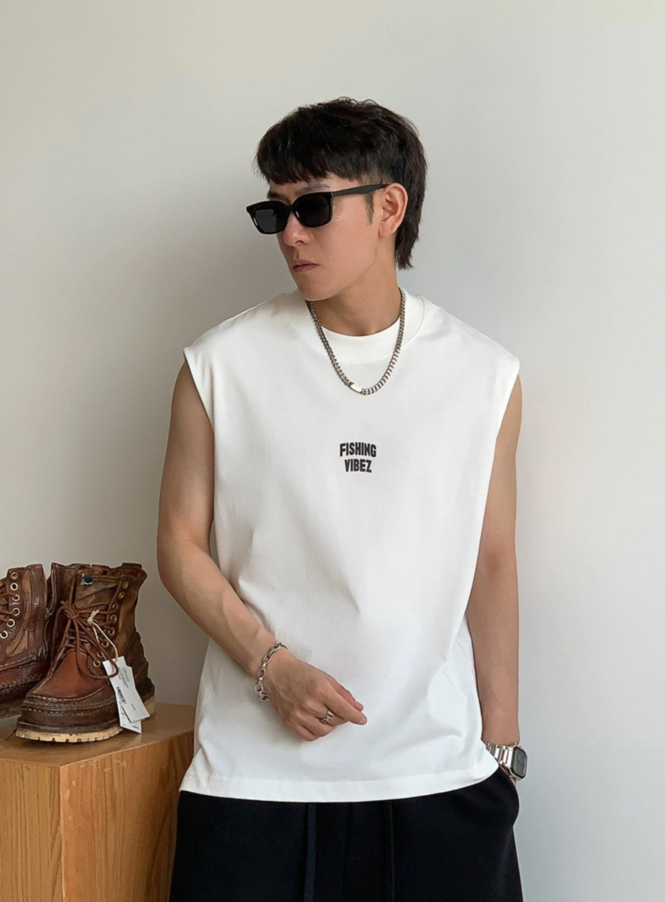 Breathable Cotton Sleeveless Tee