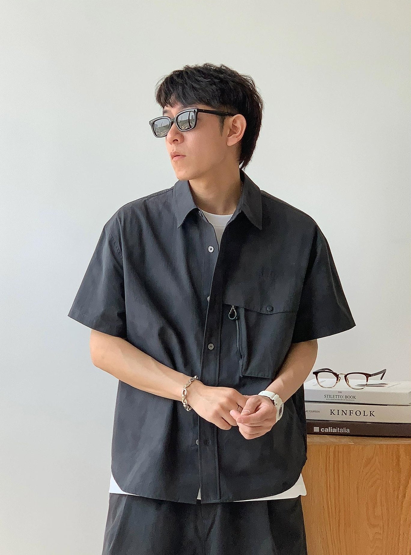 Gray Quick-Dry Casual Shirt
