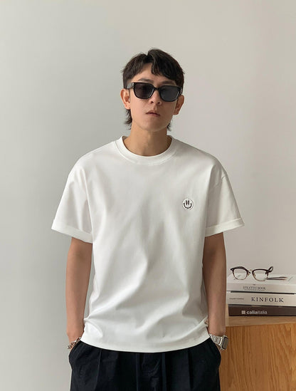 Smiley Face Embroidered Tee