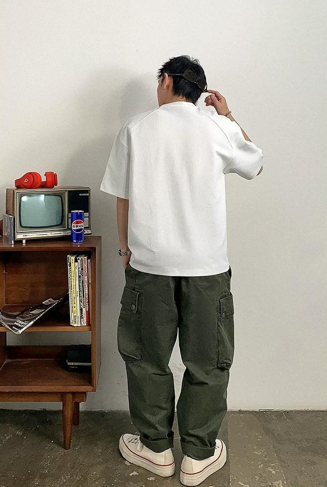 ヘビー刺繍ショートスリーブTシャツ