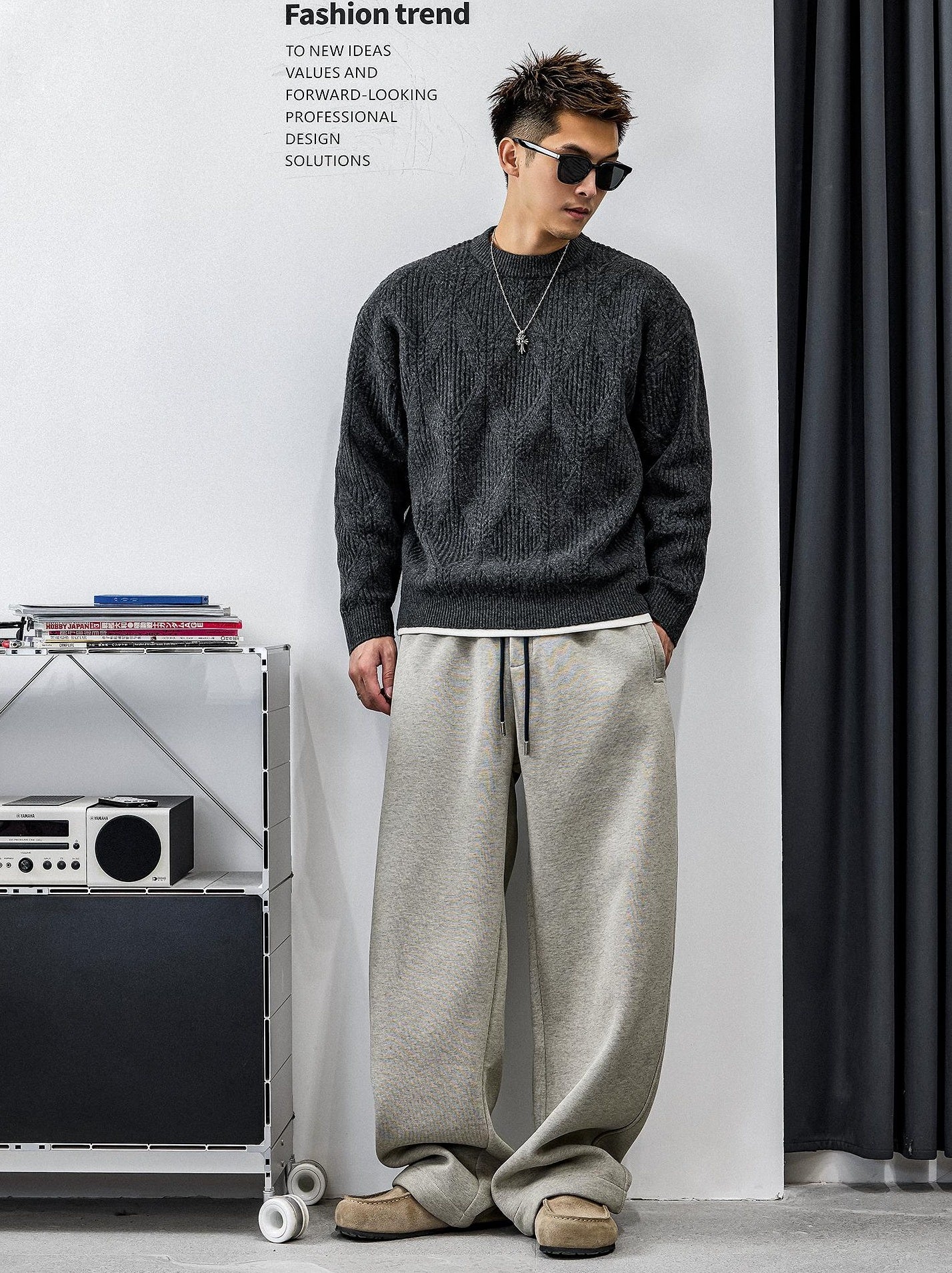 ツイストパターンニットジャンパー