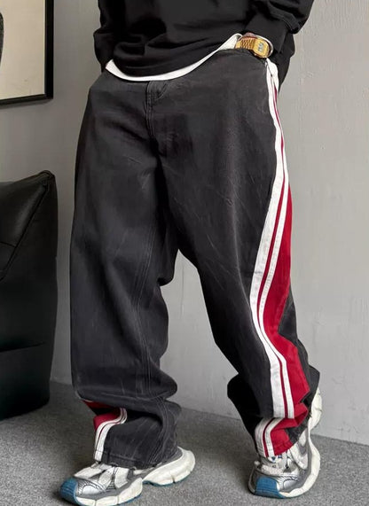 レトロ ストライプ ヘビーウェイト ジーンズ