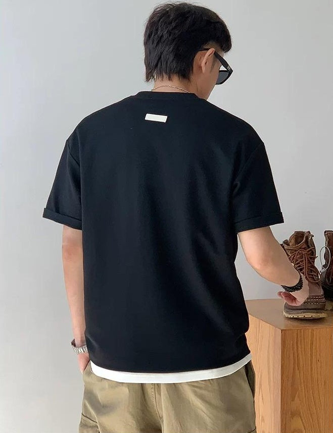 カジュアルソリッドカラーＴシャツ