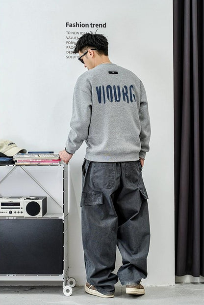 フリースレタードセーター　トップ