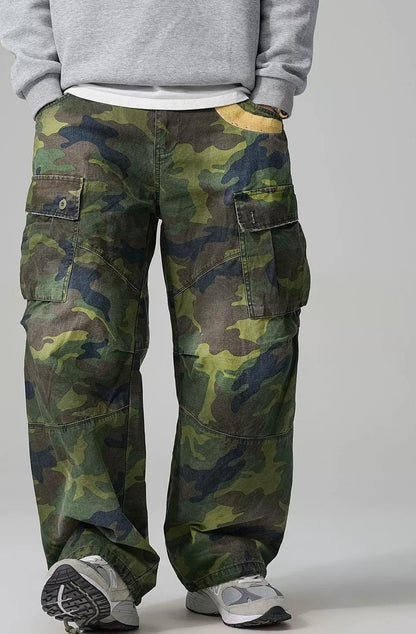 カモフラージュカーゴパンツ