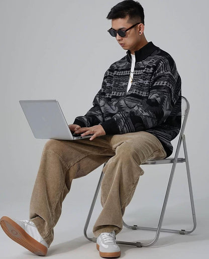 Heavyweight knit cardigan