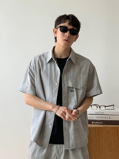 Gray Quick-Dry Casual Shirt