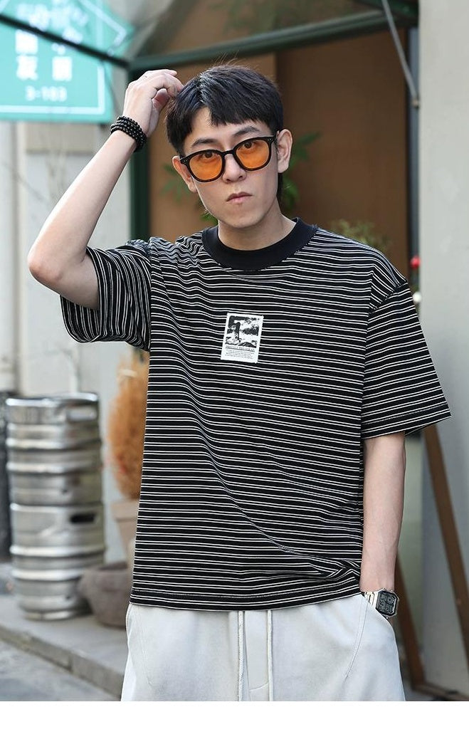 Striped Patchwork T-Shirt