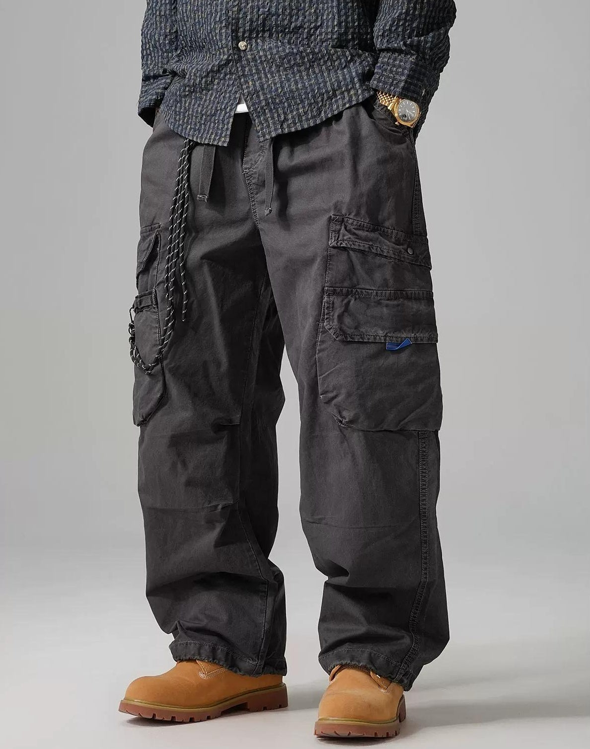 Wide-Leg Work Pants