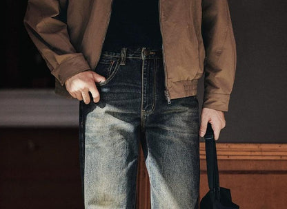 レトロブルーストレートジーンズ