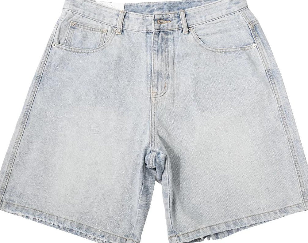 レトロダイヤモンドデニムショートパンツ