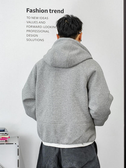 フード付きダウンジャケット　スプライシング