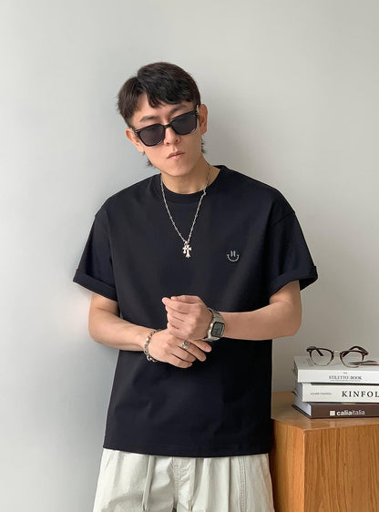 Smiley Face Embroidered Tee