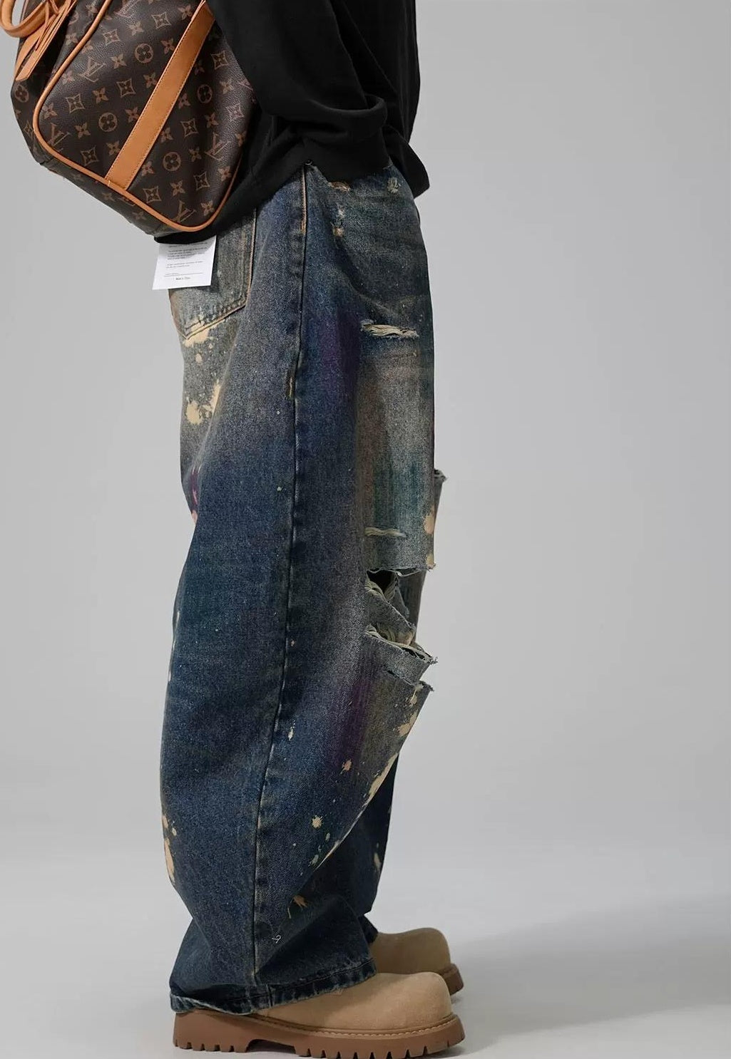 ヴィンテージ グラフィティ ワイドジーンズ