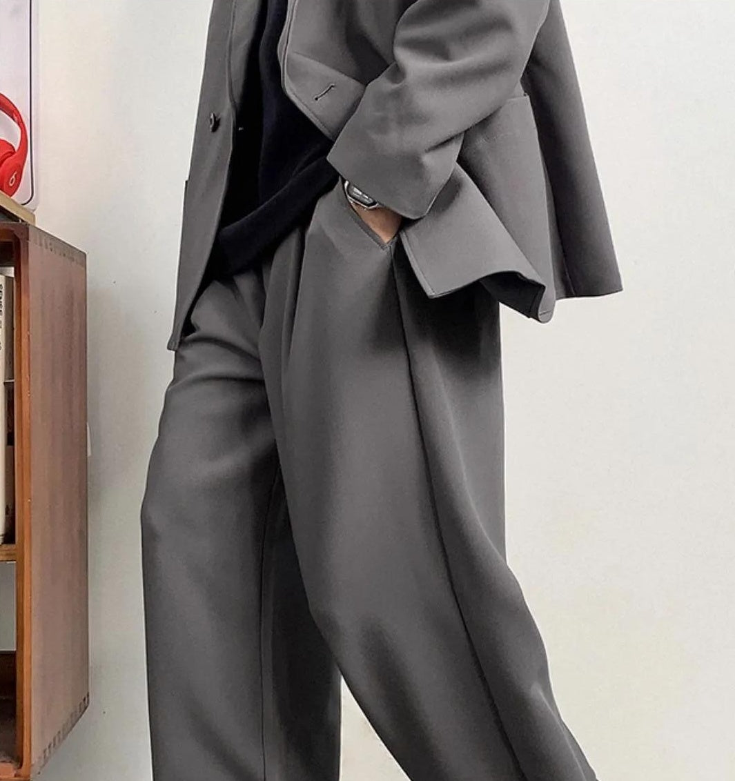 カジュアルルーズストレートパンツ