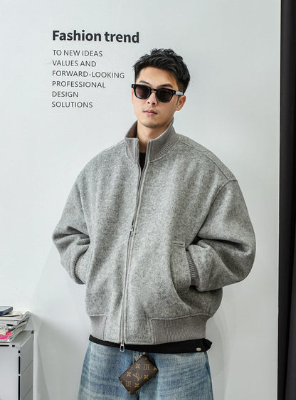 ツイードジップアップジャケット