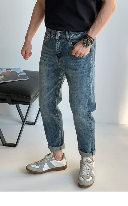 Lang Blue Washed Jeans