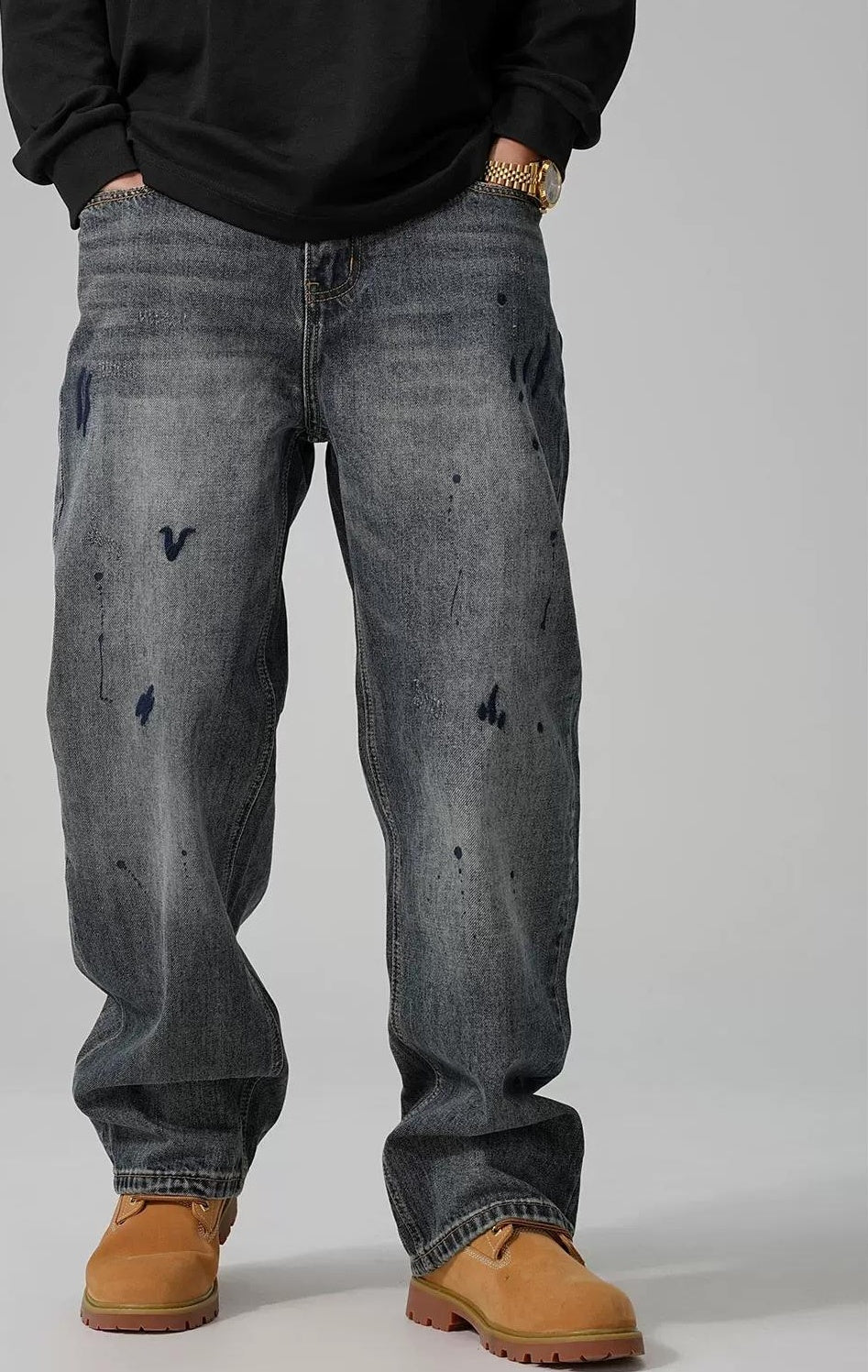 Retro Embroidered Casual Jeans