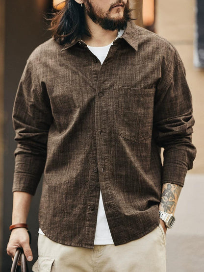 カジュアルバンブーコットンシャツ