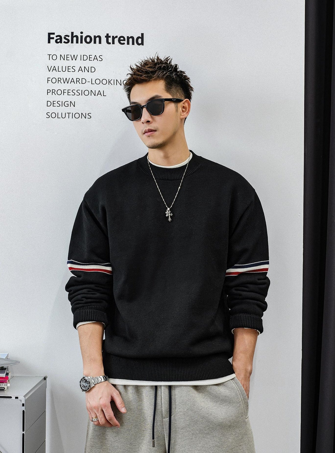 Heavyweight Color Block Jumper