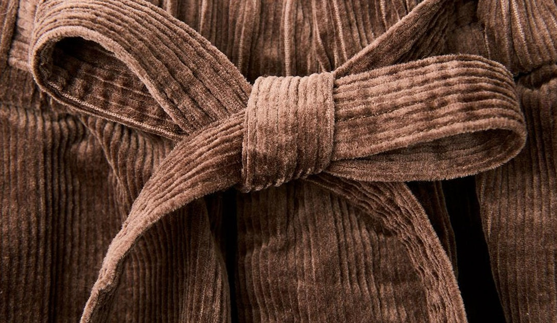 Brown Corduroy Casual Shorts