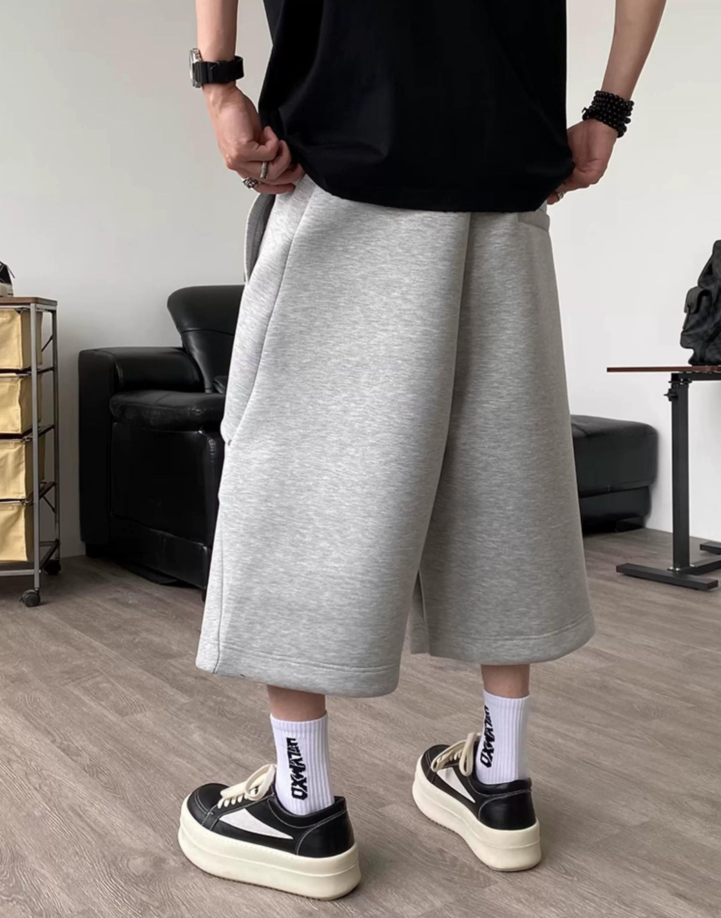Gray 3D Sports Shorts