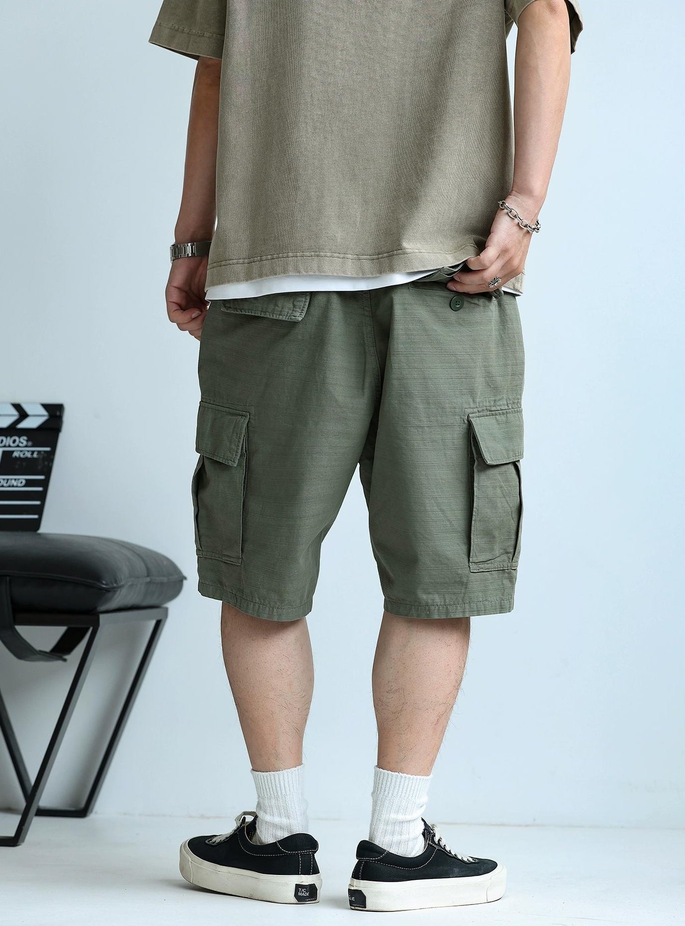 Multi-Pocket Casual Shorts